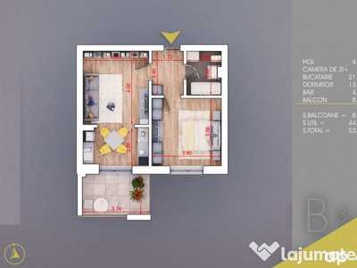 Theodor Pallady - Apartament 2 camere Studio, COMISION 0%