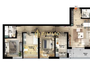 Spatiu 4 camere cu parcare subterana | etaj 1 | Complex Avanera | ID:991 de inchiriat Central, Suceava