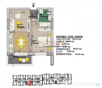 2 camere Sector4 -Metrou Aparatorii Patrie