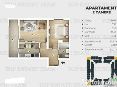 Apartament 2 camere de