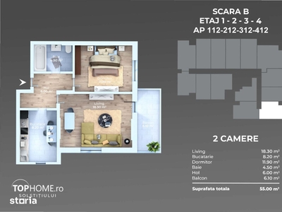 Apartament 2 camere,Metrou Berceni