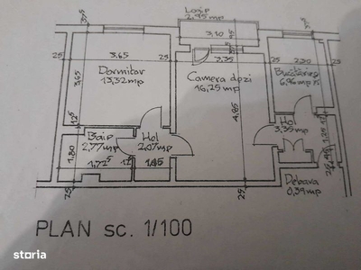 Apartament de două camere pe Calea Moșilor