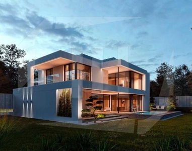 Casa cu arhitectura moderna, 1000 mp teren, panorama spre oras