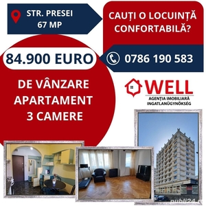 Apartament cu 3 camere în Sfântu Gheorghe, pe strada Presei!