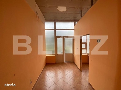 Spatiu comercial, 50 mp, 2 intrari, trifazic, vitrina , zona...