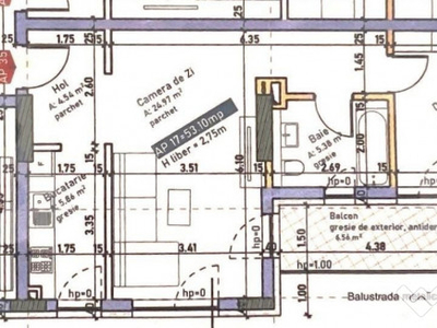 Apartament 2 camere, 53 mp utili, etaj 1, orientare sudica,