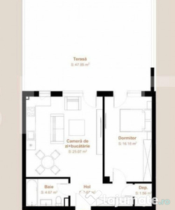 Apartament 2 camere, 54,15 mp + terasa 47,85 mp, zona exclus