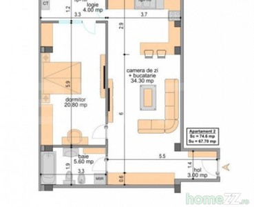 Apartament 2 camere