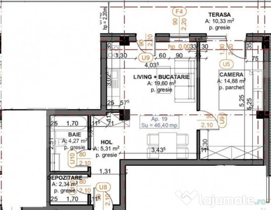 Apartament 2 camere, finisat, 46.40mp, TVA Inclus zona Aucha