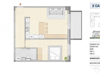 Apartament 2 camere, finisat, SEMICENTRAL