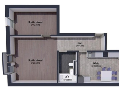 Apartament 2 camere semifinisat, 65 MP, Zona Facultatii de Mecanica