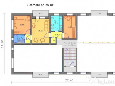 Apartament 3 camere 3/4 semi-decomandat Podu Ros Iasi