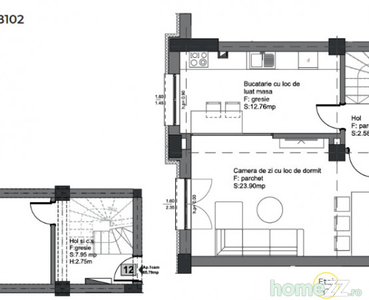 Apartament cu 1 camera in bloc nou