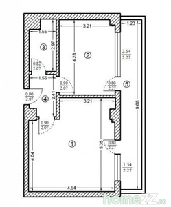 Apartament de doua camere semidecomandate