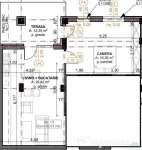 Apartamente 2 camere, 58mp, Iris