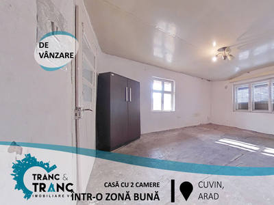 Casă cu 2 camere într-o zonă bună, în Cuvin(ID:29344)