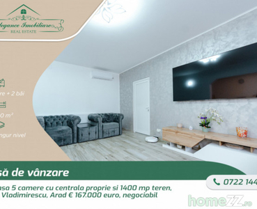 Casa 5 camere cu centrala proprie și 1400 mp teren