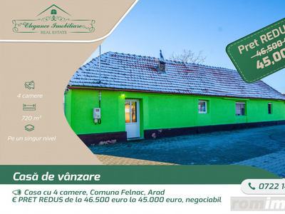 Casa cu 4 camere, Comuna Felnac, Arad