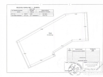 EXCLUSIVITATE, Garaj la subsol, 633 mp, 25 parcari, zona Pta