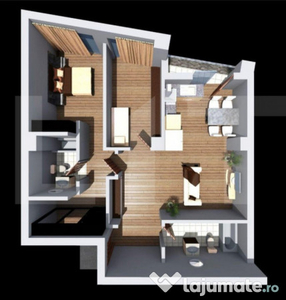 Vanzare 3 camere, 77 mp, balcon 5 mp, Ansamblu residential!