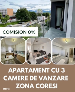 Apartament cu 3 camere, zona Coresi