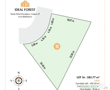 Ideal Forest - VINDEM LOT 16 - 585.77 m2-deschidere Padurea Snagov