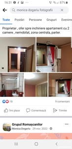 Ofer spre închiriere ( vanzare ) apartament cu 2 camere