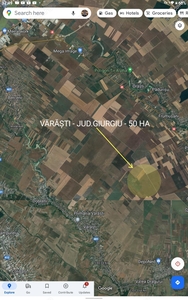 Vărăști, teren intravilan, agricol 50 ha, la 11 km de Bucuresti
