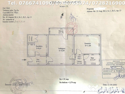 Apartament 2 Camere, Etaj 3, Strada 9 Mai