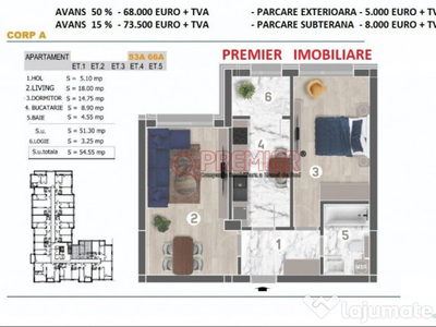 Parcul Tudor Arghezi - Metalurgiei - 2 camere - 66000 euro