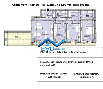 Penthouse 4 camere , 96 mpu, terasa proprie 35 mp, Galata Iasi