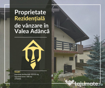 Proprietate Rezidențială de vânzare în Valea Adâncă