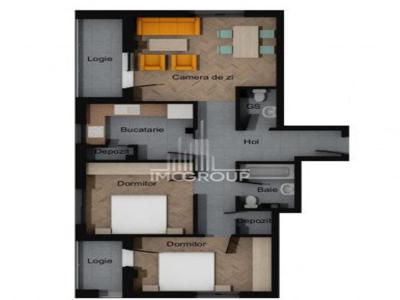 Vanzare apartament 3 camere | semifinisat | Zona Terra, Floresti