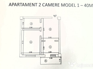 Apartament 2 camere finalizat bloc nou Cartierul Iriss fara comision