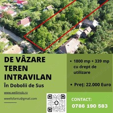 De vânzare teren intravilan în Dobolii de Sus