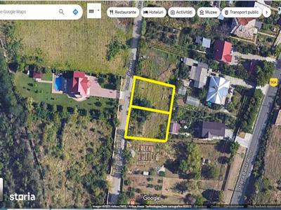 650 mp. intravilan x 2 parcele, laturi 22/30 m, str. Panselelor