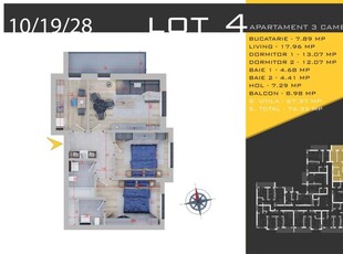 AP 3 CAM. DECOMANDAT+ LOC DE PARCARE GRATUIT ,BLOC PREMIUM!