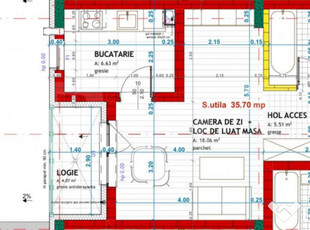 Apartament cu o camera finisat, 36 mp, parter inalt cu balco