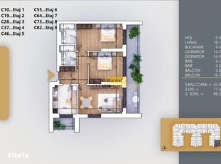 Bloc Premium-3 Camere-Titan Sector 3- 7min Bd. Th. Pallady