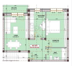 GIROC - 2 Camere - Etaj 1 - Decomandat - Bloc nou