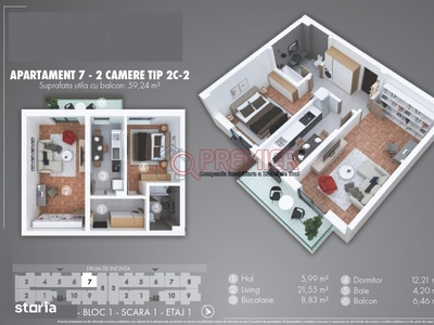 Apartament 2 camere Pipera | Scoala Americana