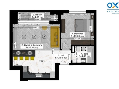‼️ÎNCHIRIERE‼️ Apartament 2 dormitoare + 1 open-space Parcare inclusă