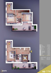 Apartament cu 2 camere tip studio - Lujerului Plaza Exigent faza 5