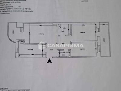 Apartament 3 camere Pacurari 2 bai,2 balcoane, 71 mp
