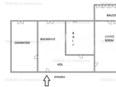 Apartament de vanzare cu 3 camere si balcon la etajul 3 Terezian Sibiu