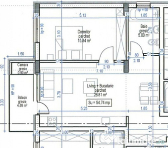 Apartament finisat, incalzire in pardoseala, lift, acces res