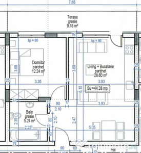 Apartament finisat , incalzire in pardoseala, lift, parcare,