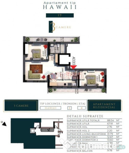 Arghezi Park Berceni - 3 camere model Hawaii sau Kentucky