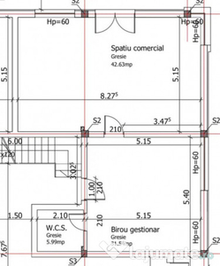 Spatiu comercial Ultrafinisat de 80mp, vitrina, zona Intre L