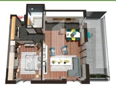 Apartament 2 camere, 63 mp, terasa, Finisat, zona exclusivista Floresti